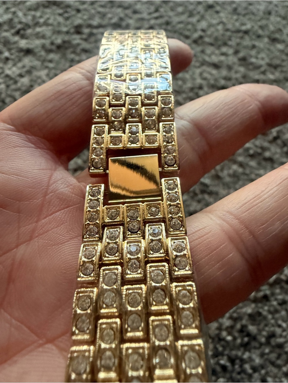 Rhinestone Bling Watch Band42/45/49mm-Gold Metal Bracelet Strap-NEW Sealed